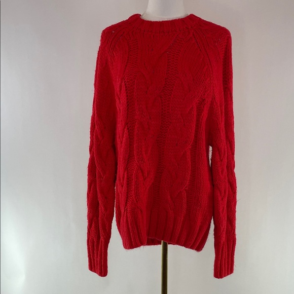 Love, Whit by Whitney Port Chunky Sweater in Red, XS - Picture 7 of 11